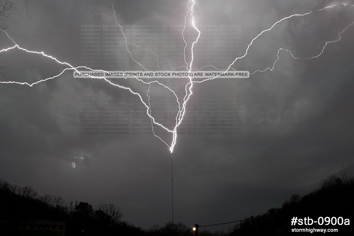 WVAH tower lightning wide shots, April 2009