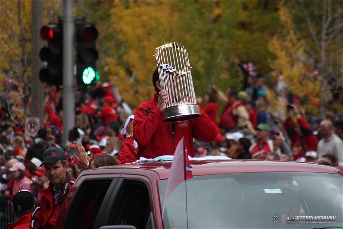Commissioner's Trophy in downtown St. Louis