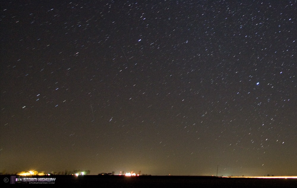 Geminid meteors, New Baden, IL, December 14, 2012