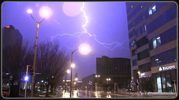 Downtown St. Louis lightning