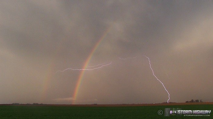 March 16 lightning and rainbow