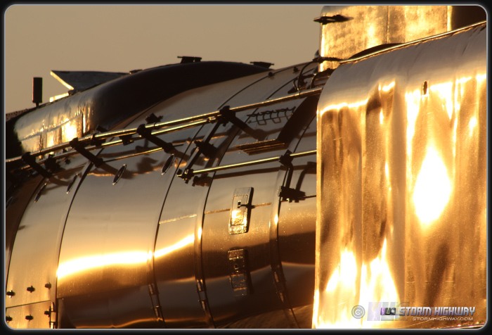 UP 844 at sunset in St. Louis 2