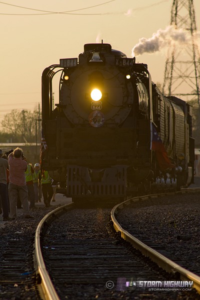 UP 844 at sunset in St. Louis 4