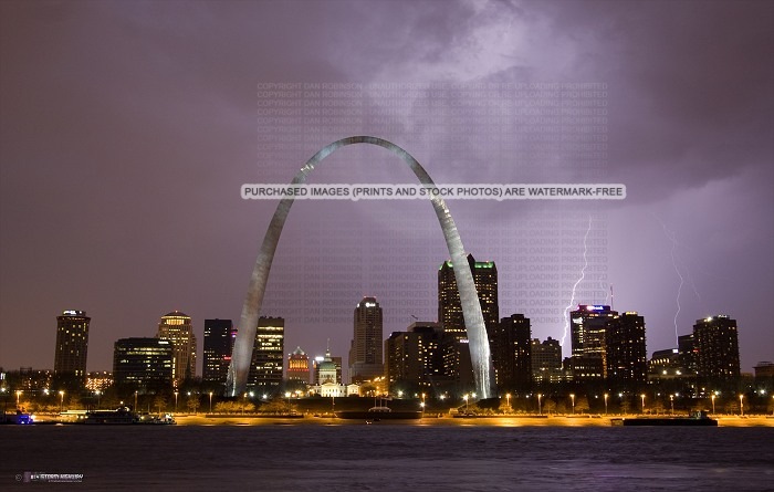 Lightning over St. Louis