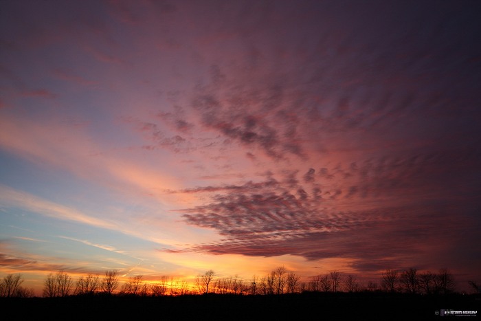 Sunset over New Baden, Illinois - January 20, 2013