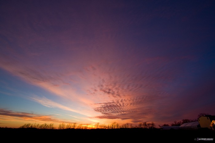 Sunset over New Baden, Illinois - January 20, 2013
