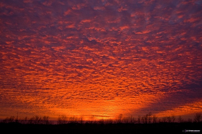 Sunset over New Baden, Illinois - January 24, 2013
