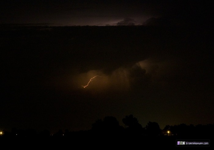 Distant lightning in south-central Illinois, May 15, 2013