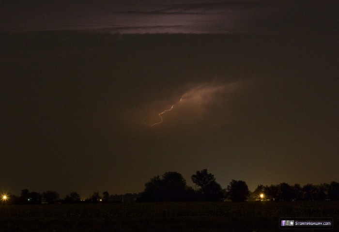 Distant lightning in south-central Illinois, May 15, 2013