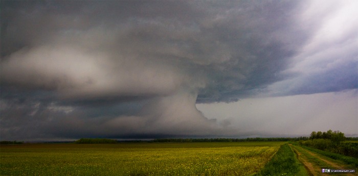 Panorama of storm near Vandalia, Illinois - May 3, 2013
