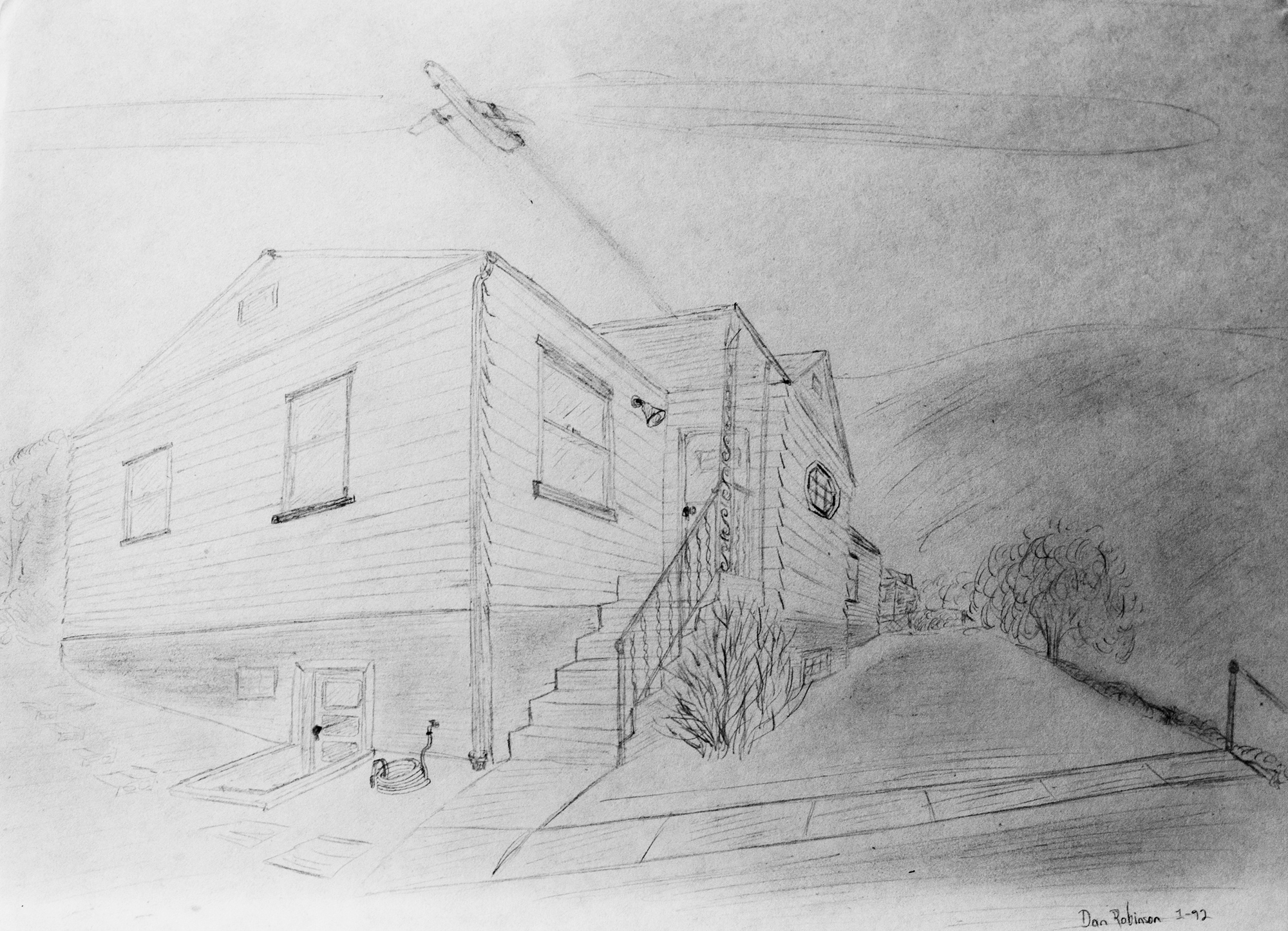831 Scenic Drive, Charleston, WV pencil sketch