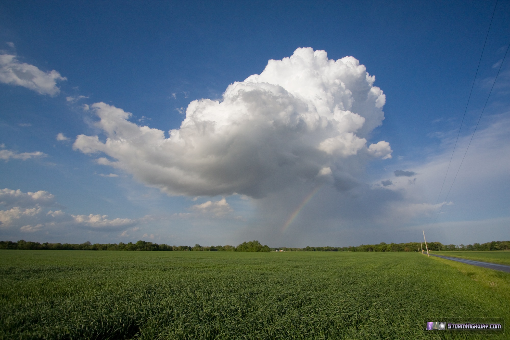 Storm and rainbow near Trenton, IL - May 9, 2014