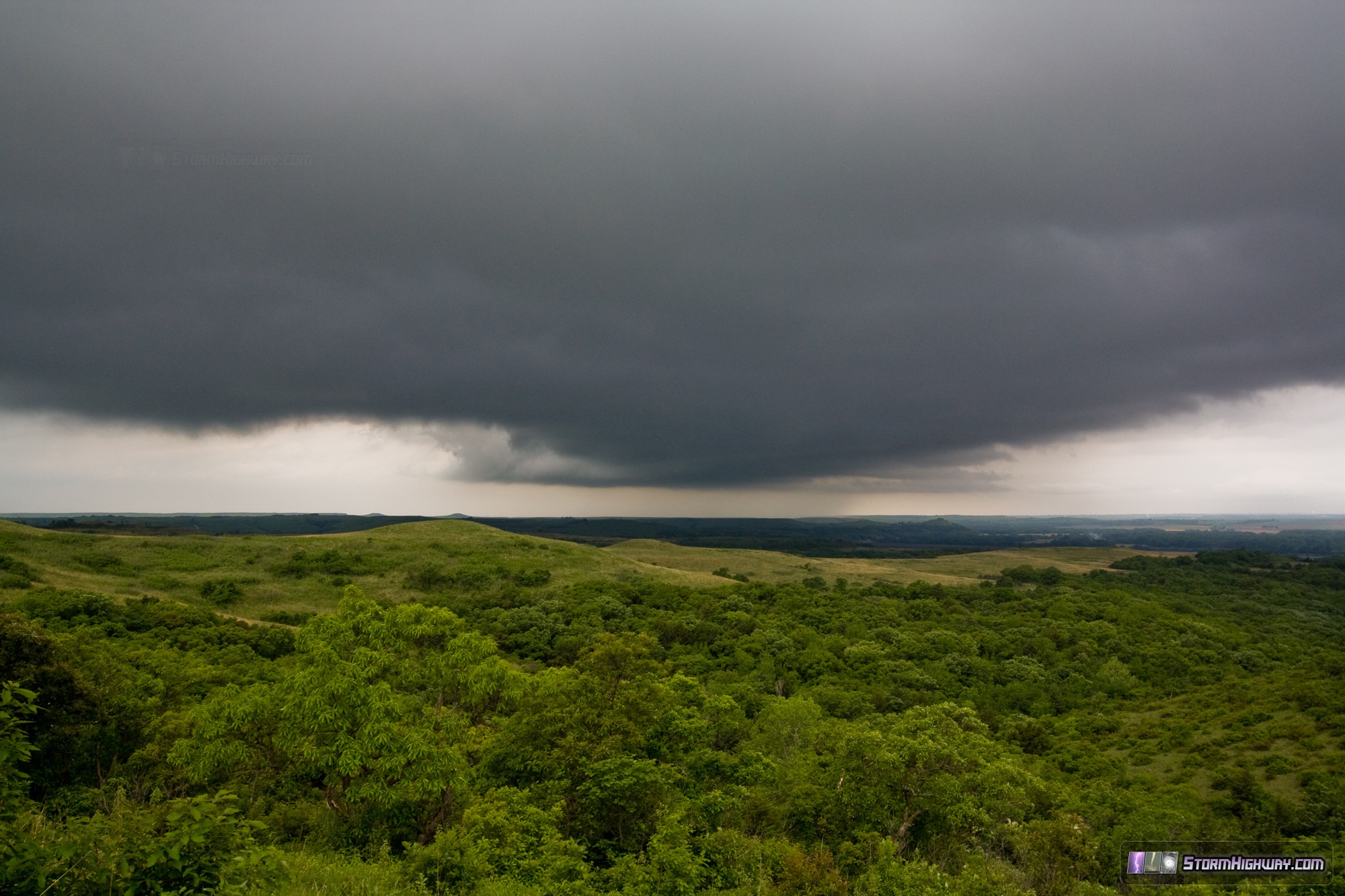 Thunderstorm over Konza Prairie Preserve near Manhattan, KS - May 23, 2014