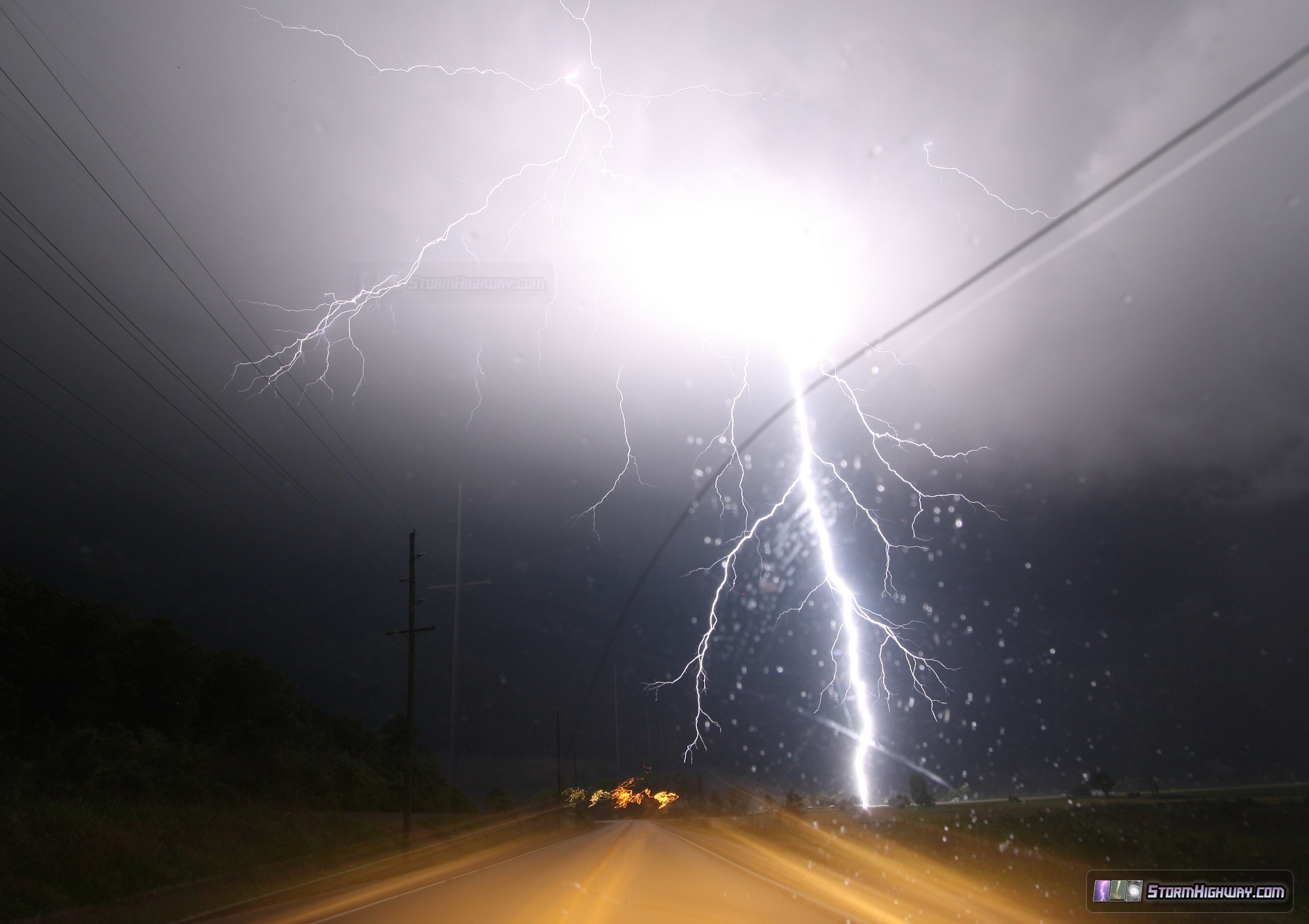 Close lightning at Atchison, Kansas - June 4, 2014