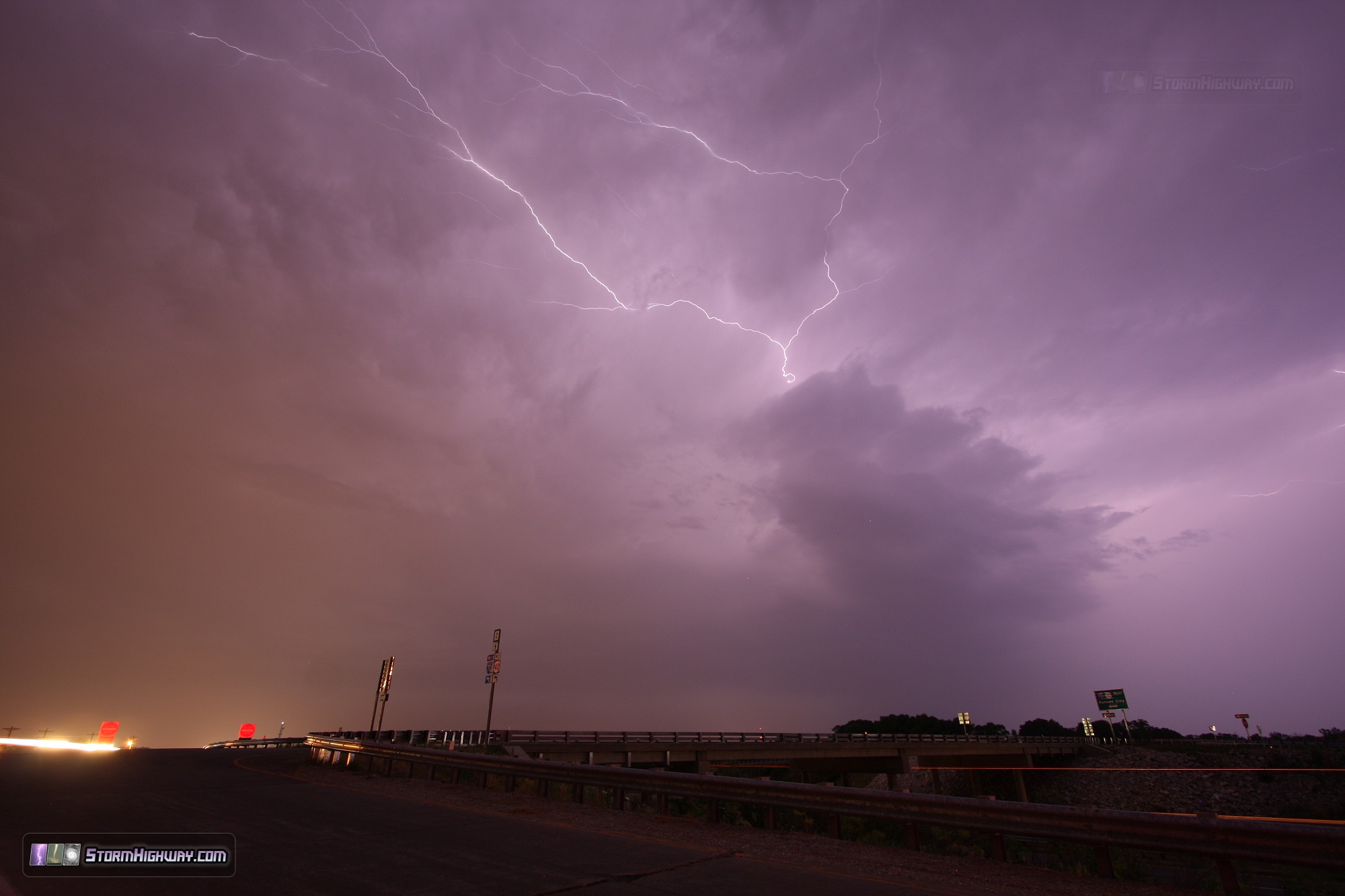 Lightning near Columbia, Missouri - June 4, 2014