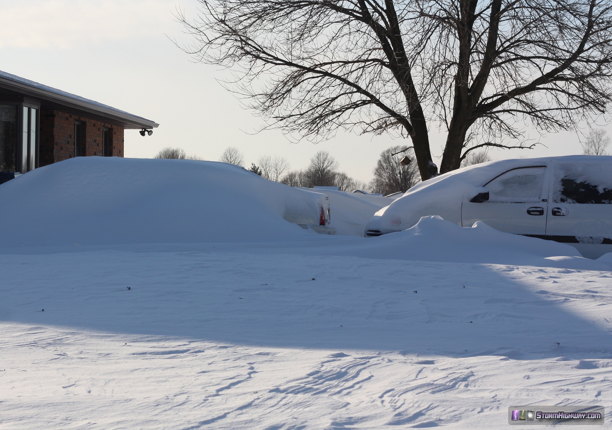 Deep snowdrifts, New Baden, IL - January 6, 2014