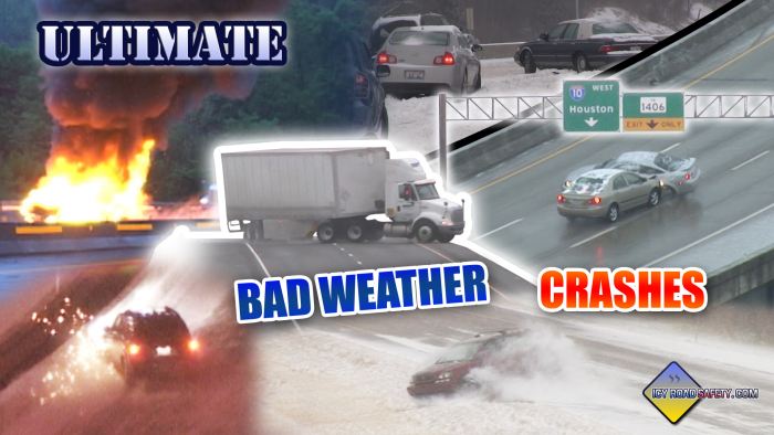 Compilation of 12 years of bad weather driving incidents