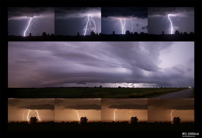 Collage of July 19, 2015 lightning