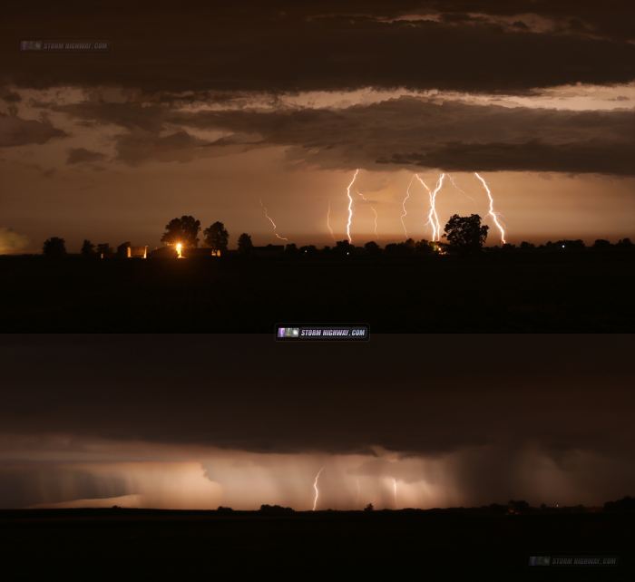 Distant lightning viewed from New Baden, IL