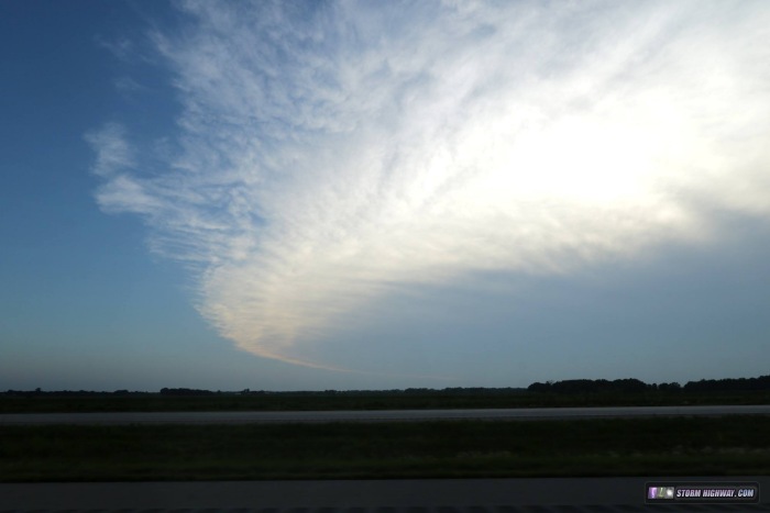 Iowa storm anvil viewed from IL