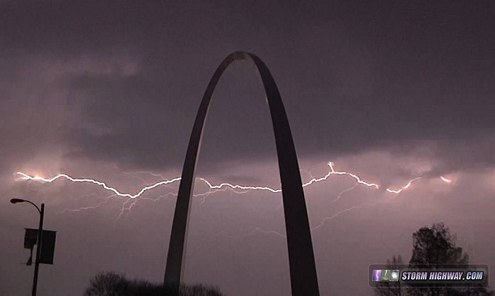 Lightning over St. Louis