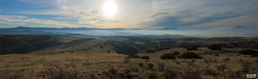 Fog over Los Padres National Forest near Maricopa, CA