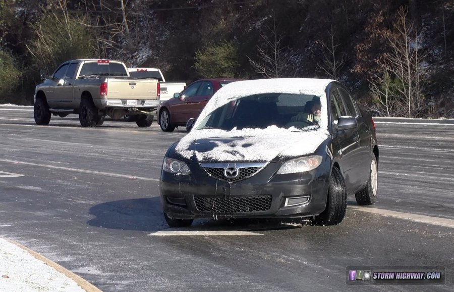 South County snow spinout