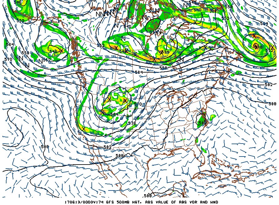 GFS forecast for June 12