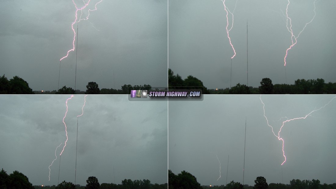 St. Louis tower lightning - May 27, 2017