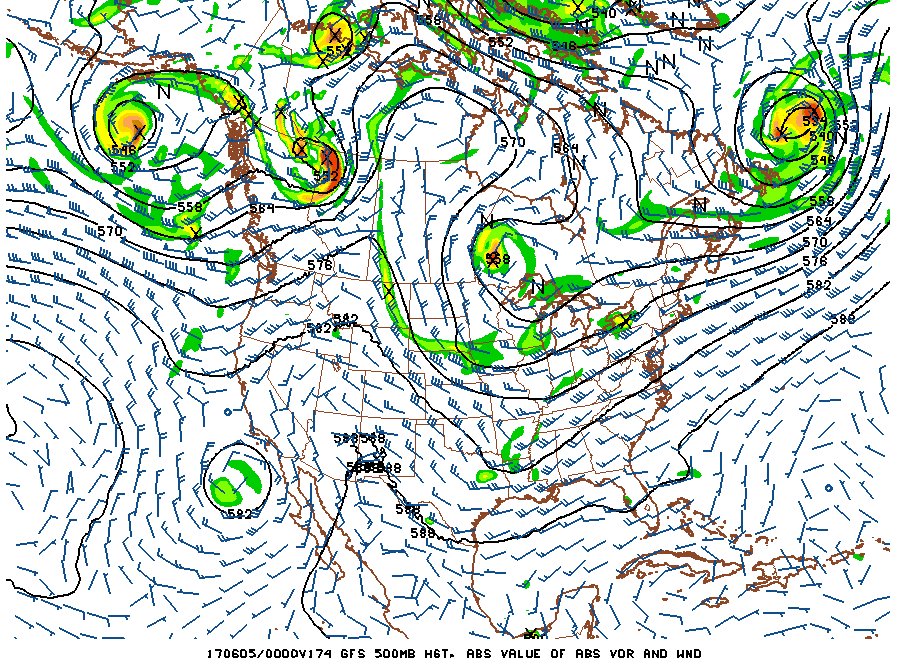 GFS forecast for May 16