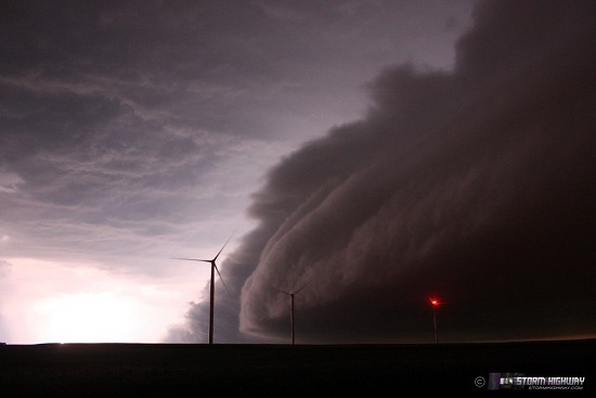 Wind turbine storm