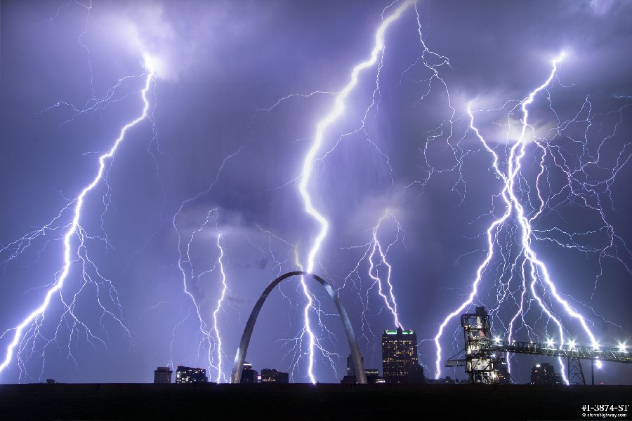 Lightning storm over St. Louis