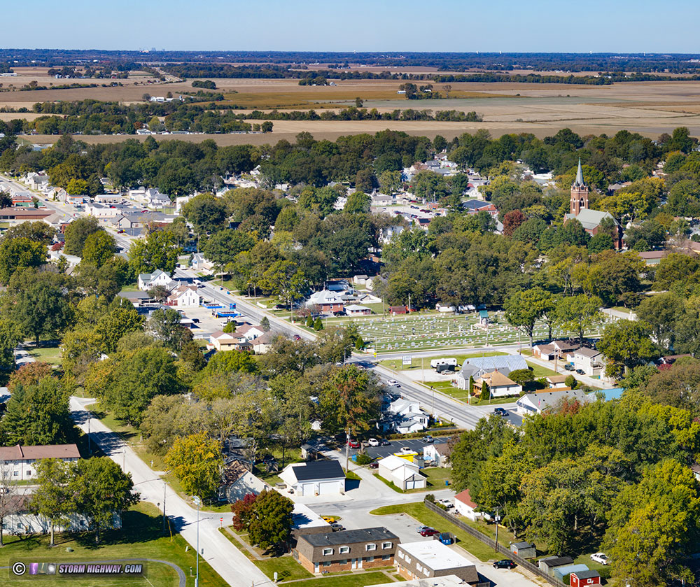 New Baden, Illinois aerial photo