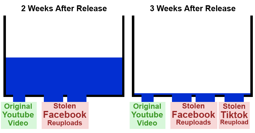 Illustration of the finite nature of online video viewers