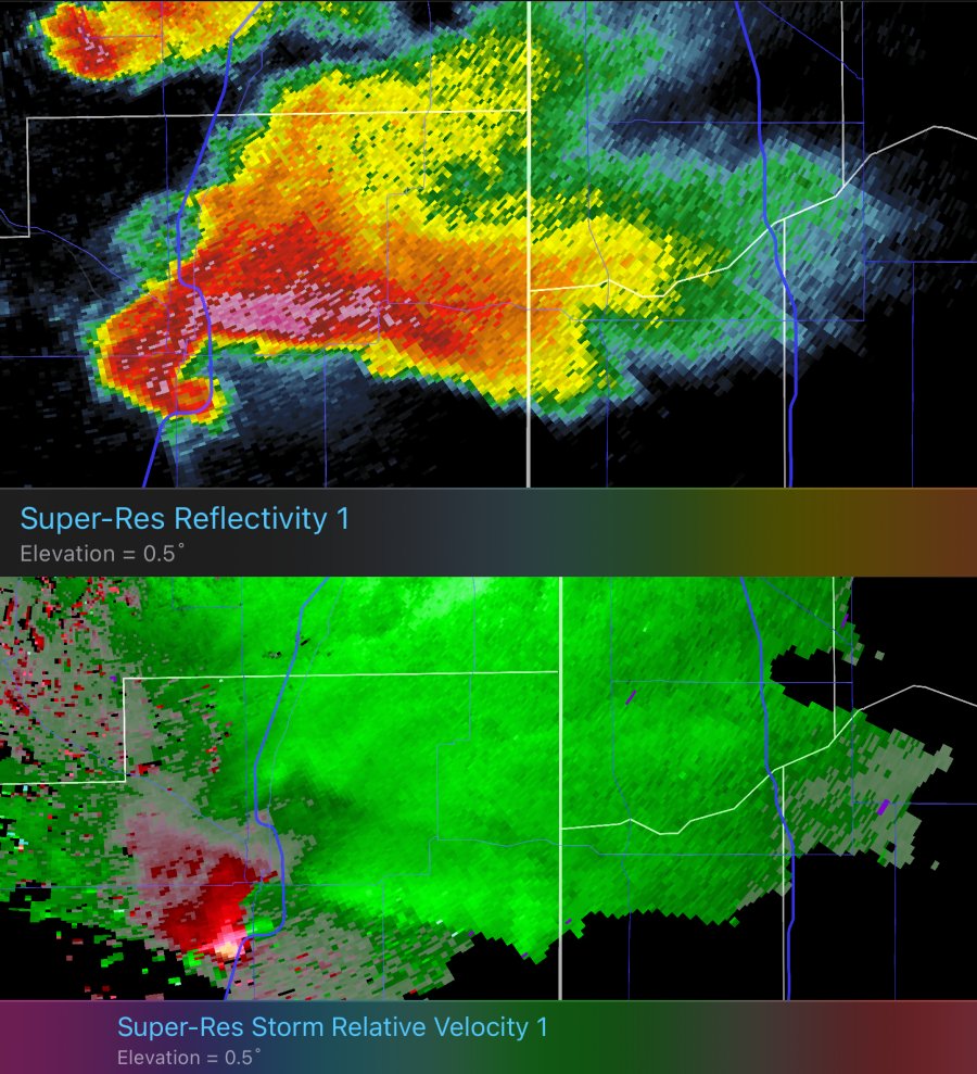 Kankakee, Illinois tornado on radar on March 10, 2026