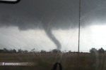 Anticyclonic tornado near Calumet, Oklahoma