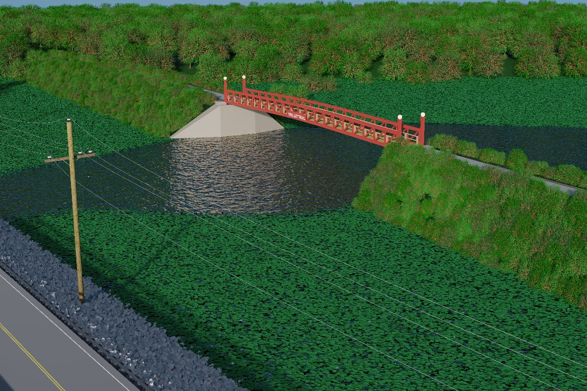 3D Rendering of the Trolley Trail