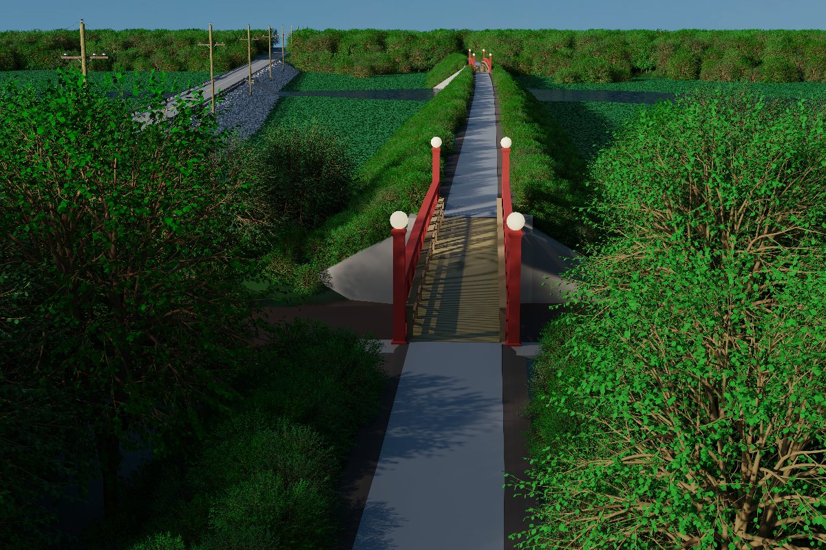 3D Rendering of the Trolley Trail
