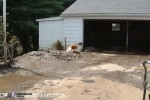 Mud-filled garage after flood