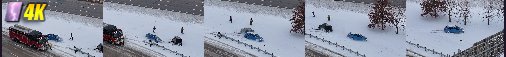 Drone view of icy road close call in St. Louis