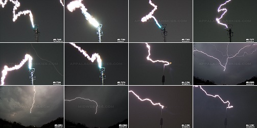 WVAH TV tower lightning