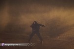 Storm photographer stands in Hurricane Ivan in Mobile, Alabama