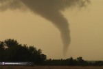 Tornado at sunset near Rock, Kansas