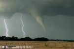 Tornado and lightning at Mulvane, Kansas