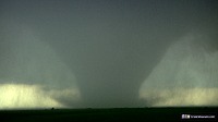 Strong cone tornado