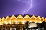 Lightning over the WVU Coliseum in Morgantown, WV