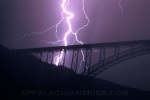Lightning over the New River Gorge Bridge