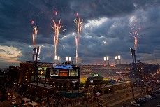 Busch Stadium World Series Fireworks