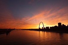 St. Louis and River Sunset