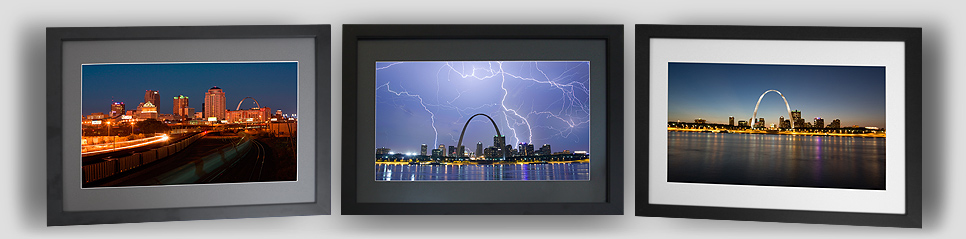 Framed and matted prints of St. Louis and Extreme Weather